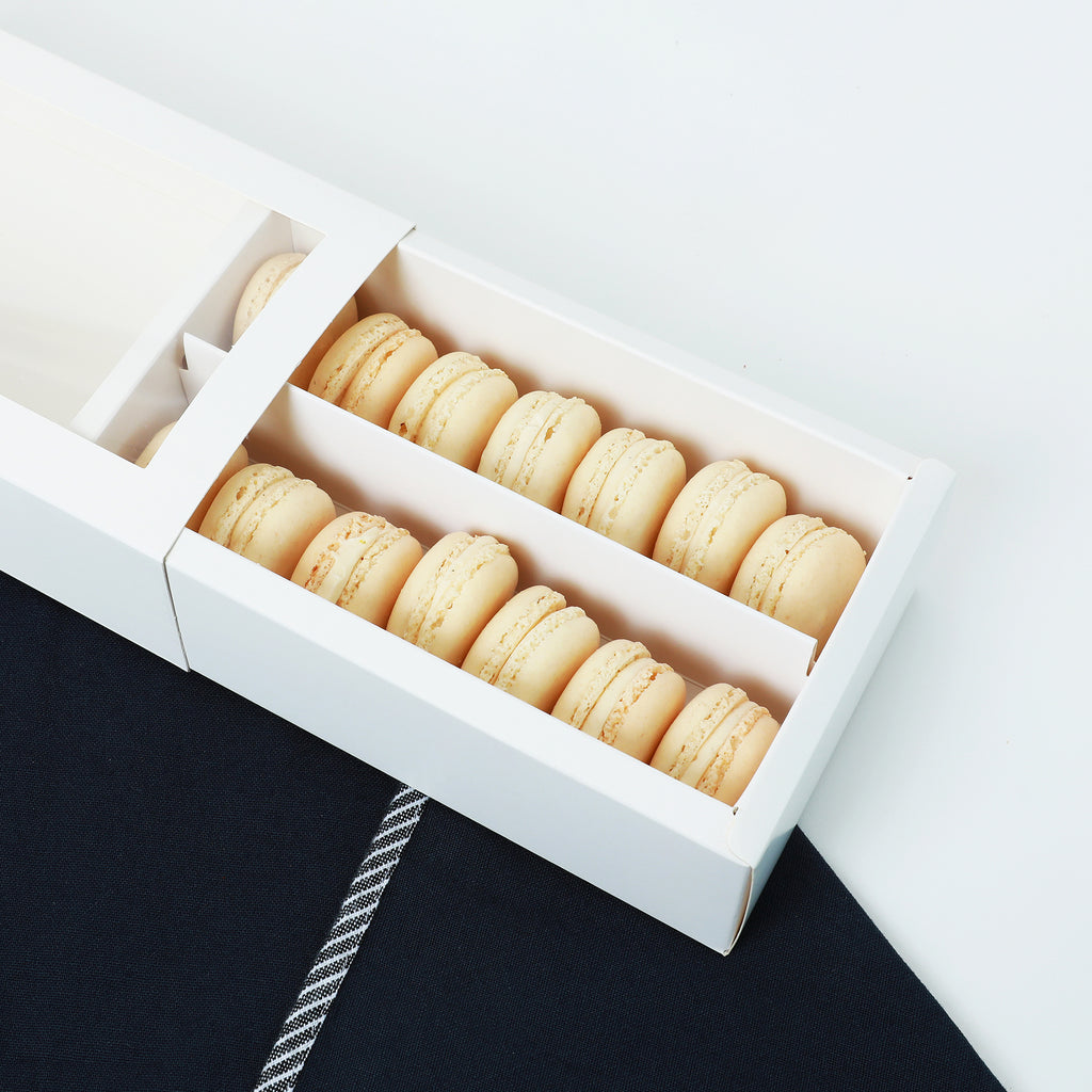 COFFRET • MACARONS • Vanille • 14 pièces • Prix du Coffret