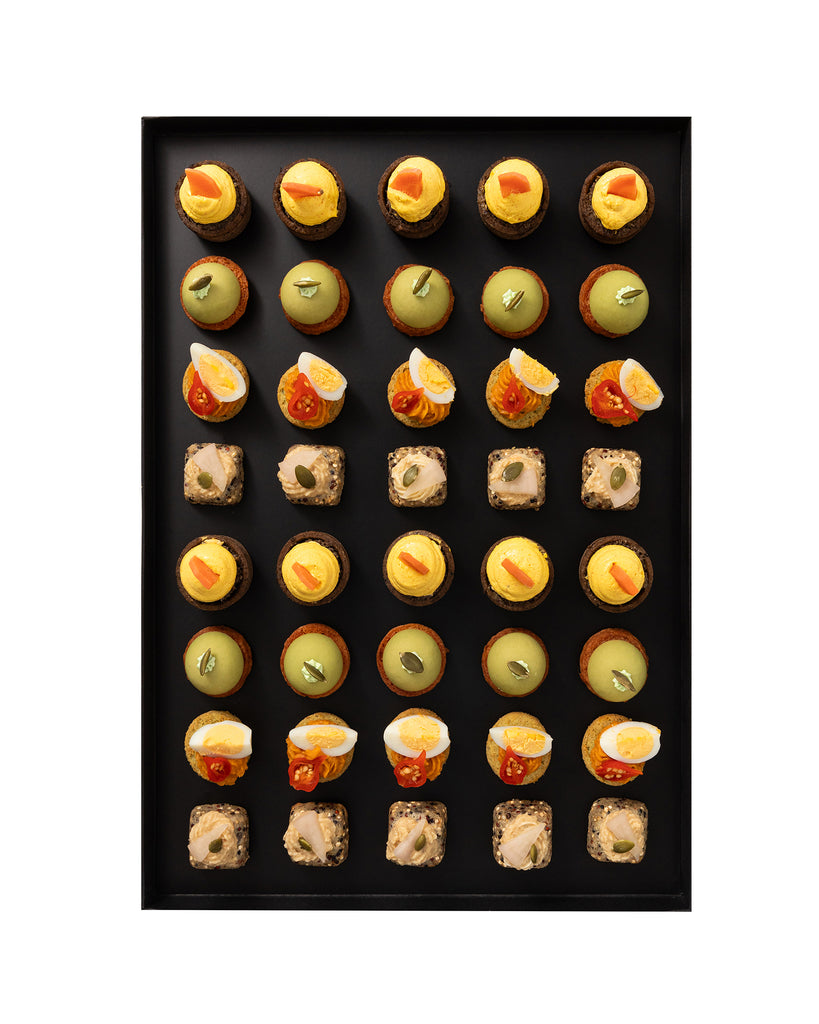 APÉRO COCKTAIL VÉGÉTARIEN • 4 pièces salées • Prix par pers.