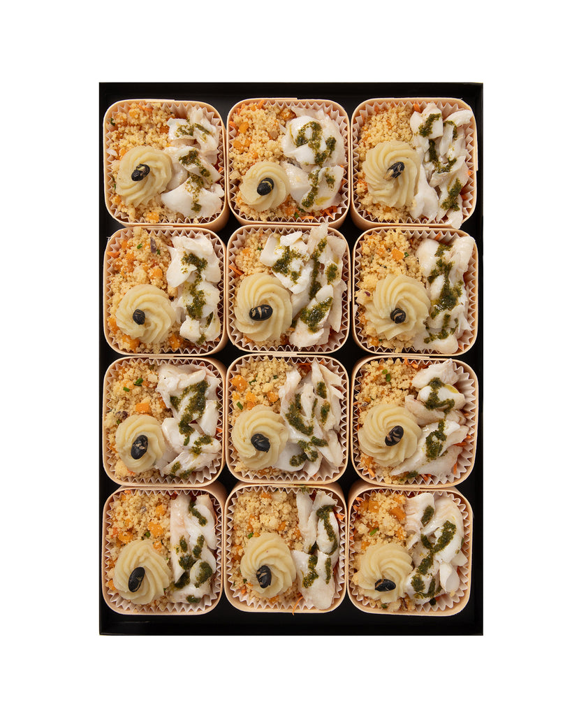 WOODBOX • AIGLEFIN • Mini-plat chaud • Prix par woodbox