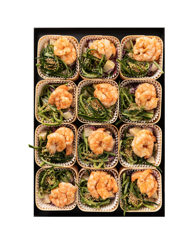 WOODBOX • CREVETTES • Mini-plat froid • Prix par woodbox