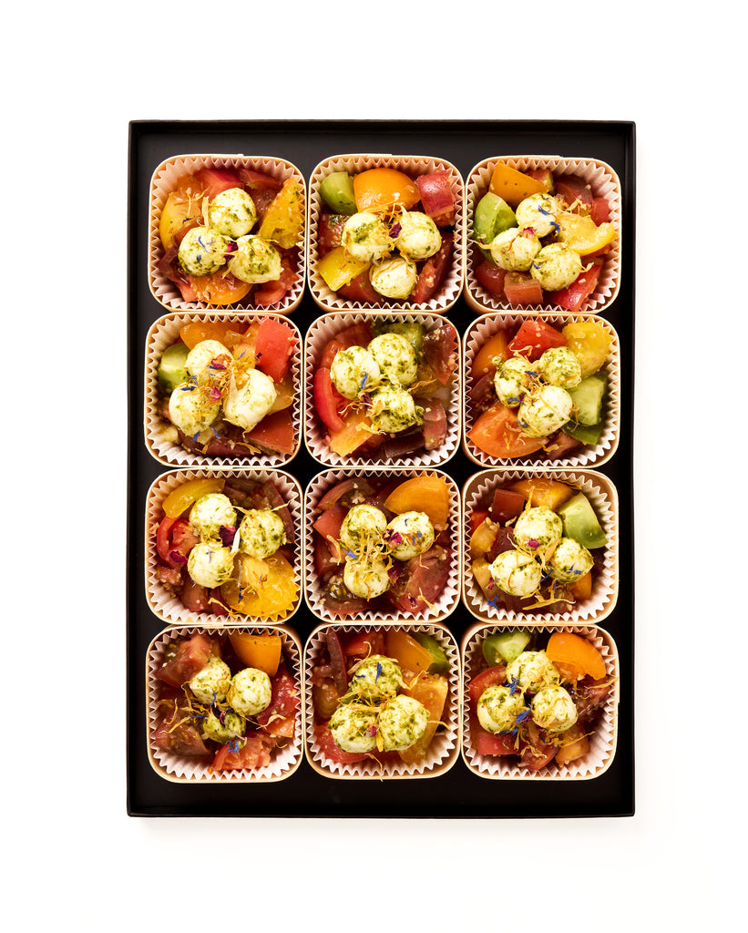 WOODBOX • TOMATES • VEGGY • Mini-plat froid • Prix par woodbox