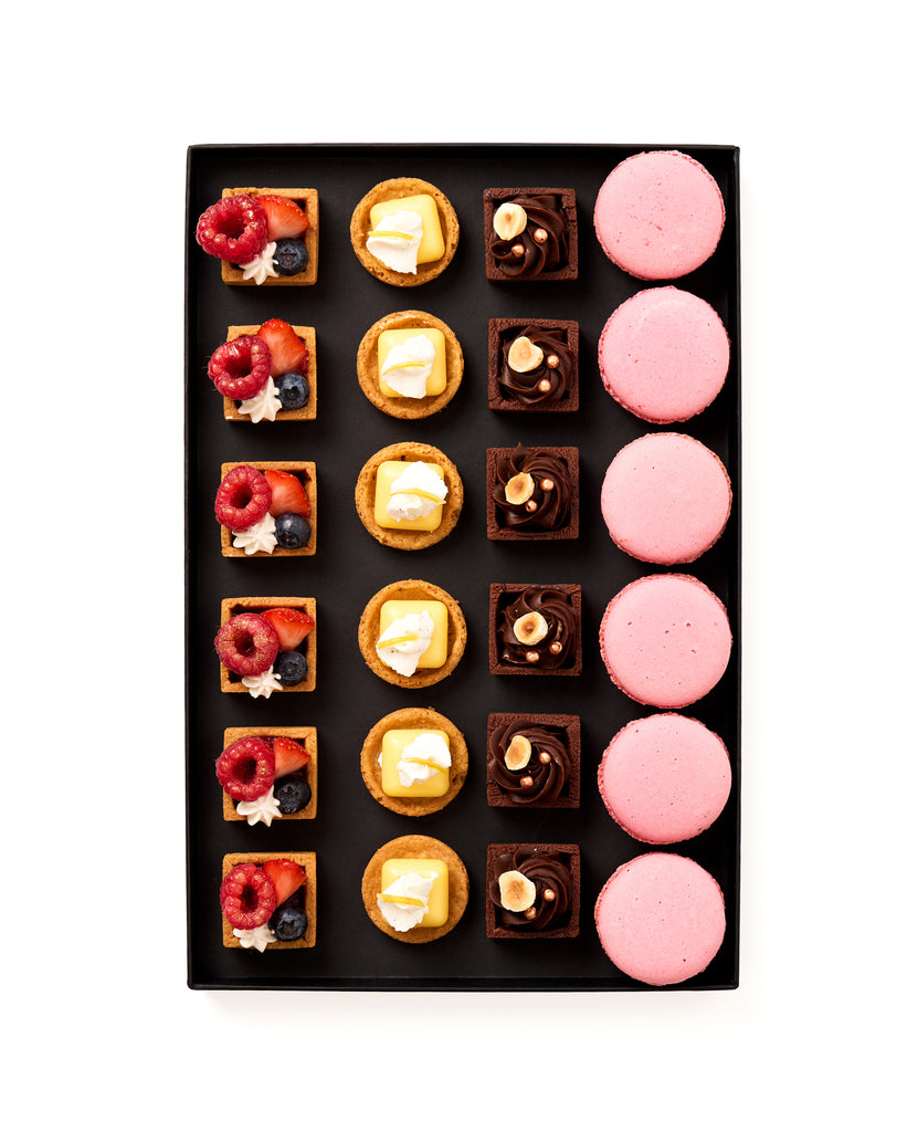MIGNARDISES DESSERT ARTISANALES • 4 pièces sucrées • Prix par pers.
