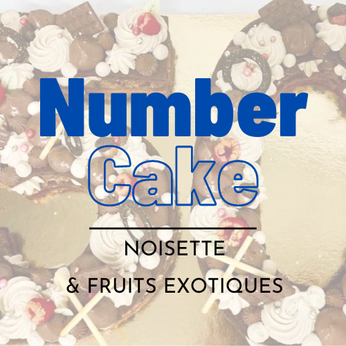 NUMBER CAKE • Noisette & Fruits Exotiques • Prix par Chiffre